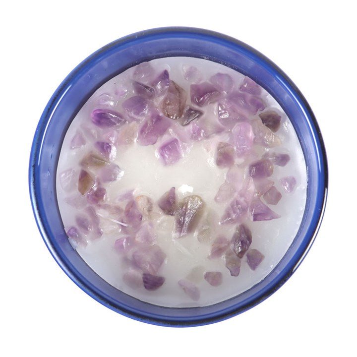 The Moon Amethyst Crystal Chip Candle - Scents & Gifts UK