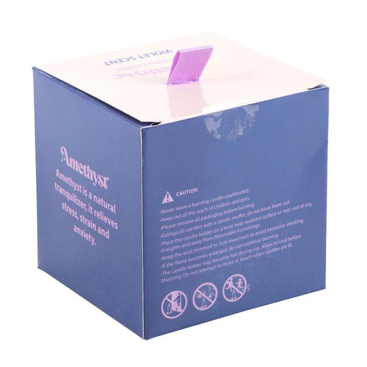 The Moon Amethyst Crystal Chip Candle - Scents & Gifts UK