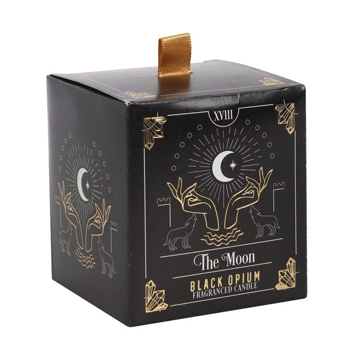 The Moon Black Opium Tarot Candle - Scents & Gifts UK