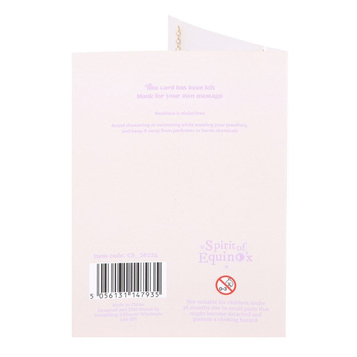 The Moon Celestial Amethyst Necklace Card - Scents & Gifts UK