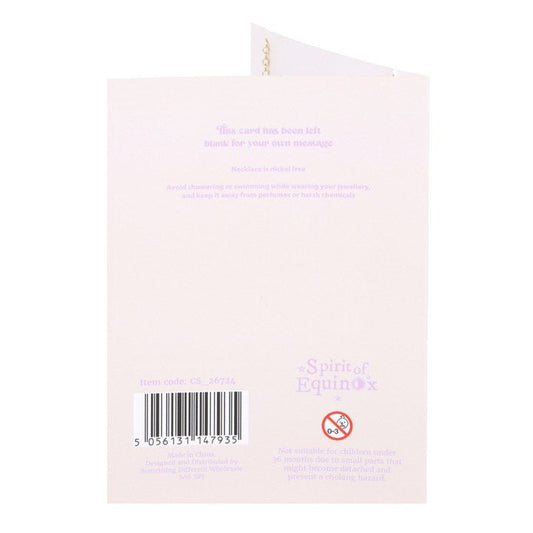 The Moon Celestial Amethyst Necklace Card - Scents & Gifts UK