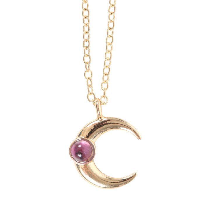 The Moon Celestial Amethyst Necklace Card - Scents & Gifts UK