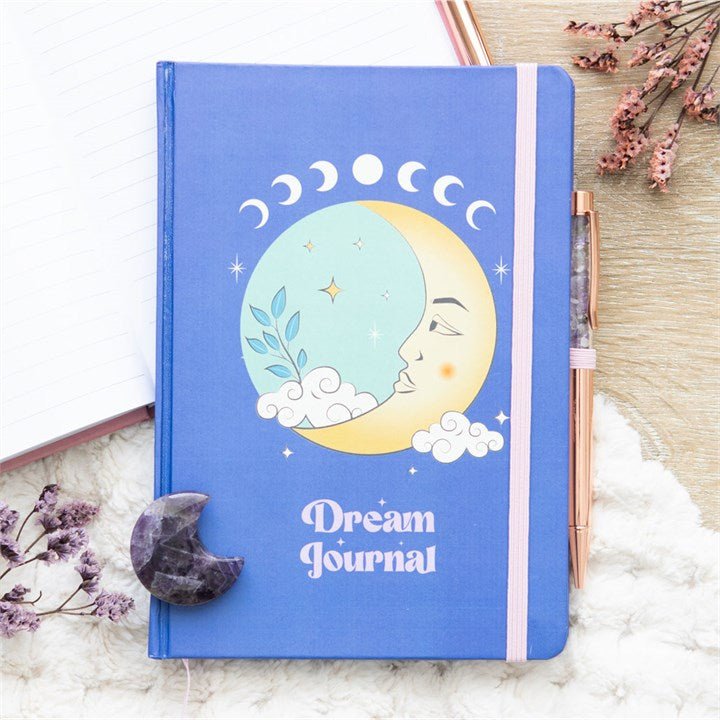 The Moon Dream Journal with Amethyst Pen - Scents & Gifts UK