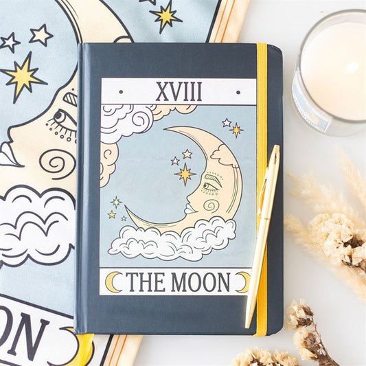 The Moon Vintage Tarot A5 Notebook - Scents & Gifts UK