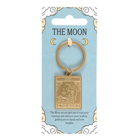 The Moon Vintage Tarot Keyring - Scents & Gifts UK