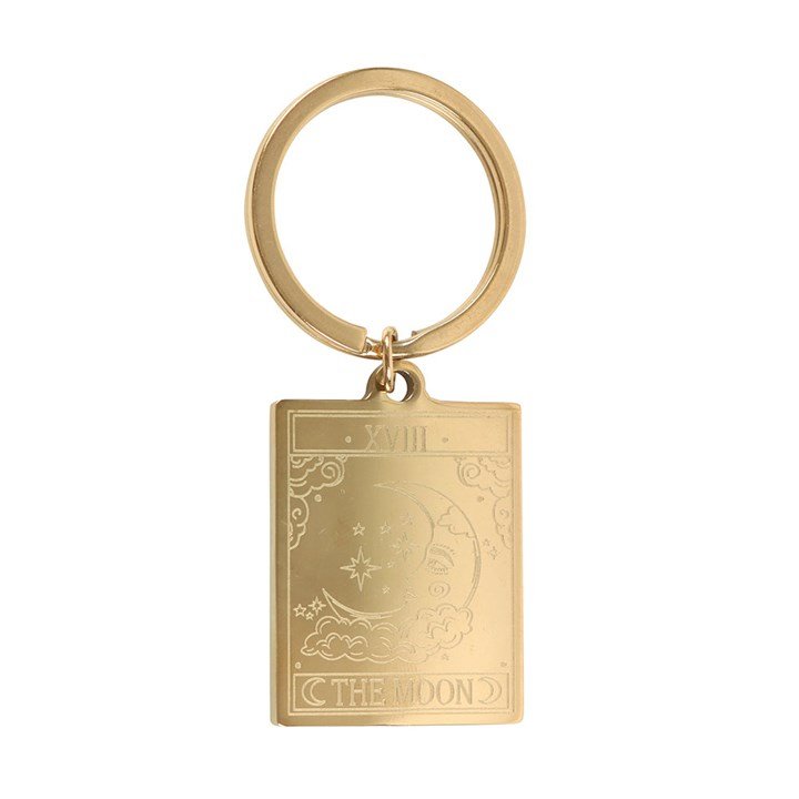 The Moon Vintage Tarot Keyring - Scents & Gifts UK