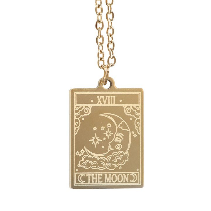 The Moon Vintage Tarot Necklace on Greeting Card - Scents & Gifts UK