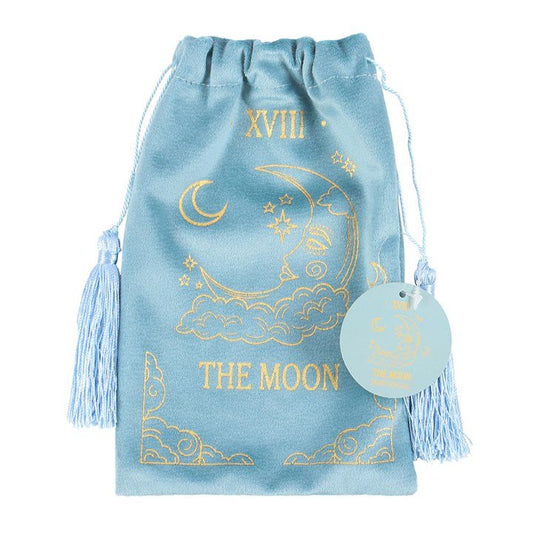 The Moon Vintage Tarot Velvet Drawstring Bag - Scents & Gifts UK