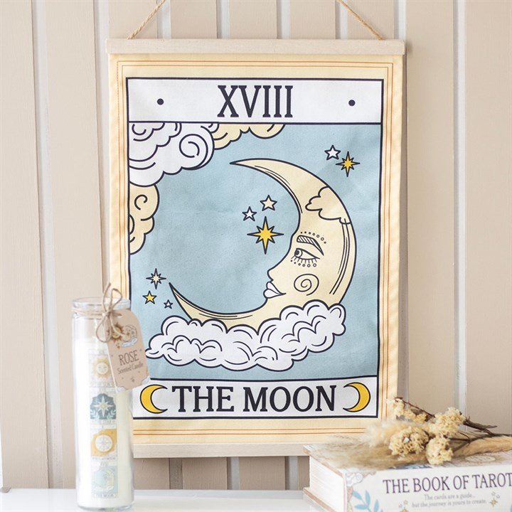 The Moon Vintage Tarot Wall Hanging - Scents & Gifts UK