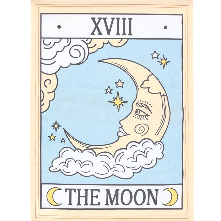 The Moon Vintage Tarot Wall Hanging - Scents & Gifts UK