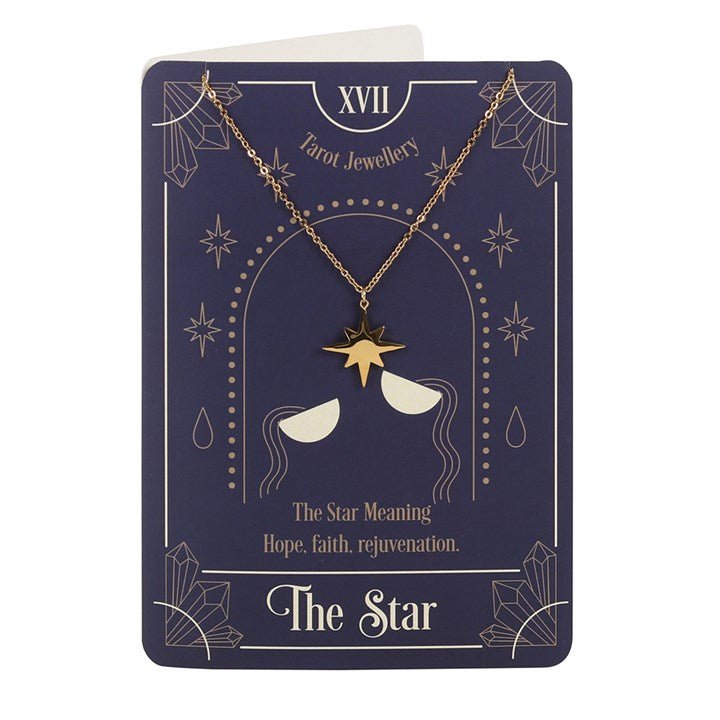 The Star Tarot Necklace on Greeting Card - Scents & Gifts UK