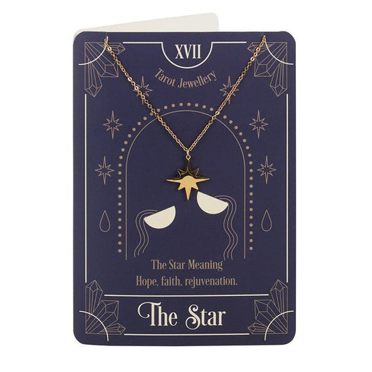 The Star Tarot Necklace on Greeting Card - Scents & Gifts UK