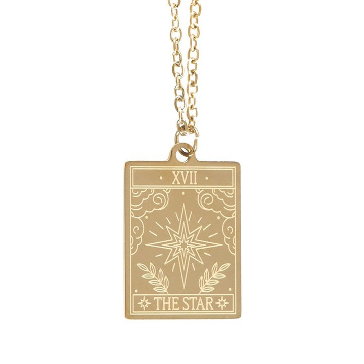 The Star Vintage Tarot Necklace on Greeting Card - Scents & Gifts UK