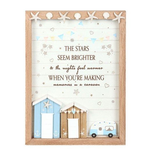 The Stars Seem Brighter 3D Shell Caravan Plaque - Scents & Gifts UK