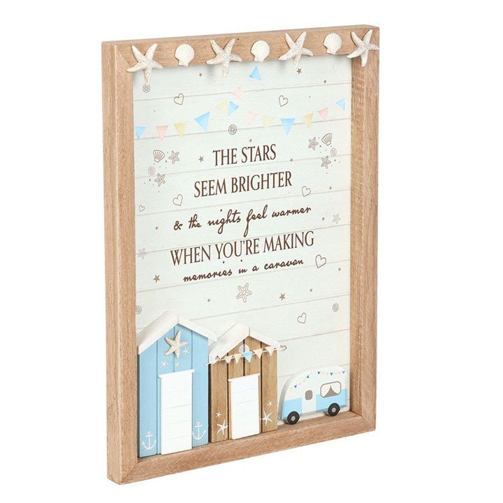 The Stars Seem Brighter 3D Shell Caravan Plaque - Scents & Gifts UK
