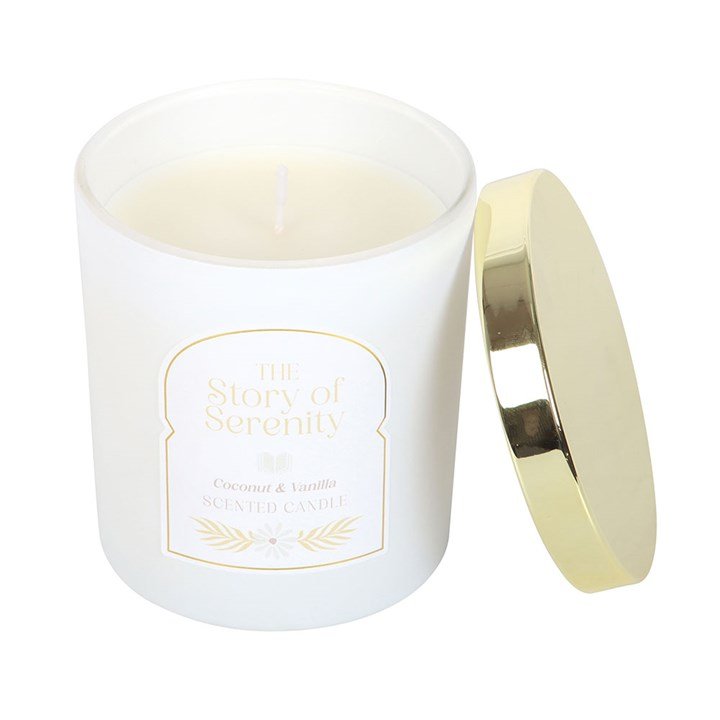 The Story of Serenity Coconut & Vanilla Candle - Scents & Gifts UK
