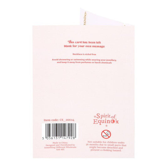 The Sun Celestial Rose Quartz Necklace Card - Scents & Gifts UK