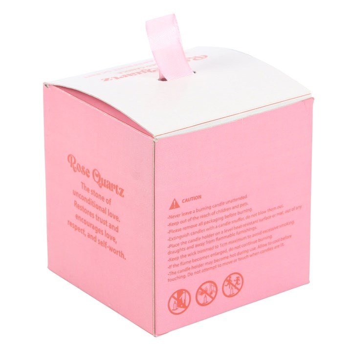 The Sun Rose Quartz Crystal Chip Candle - Scents & Gifts UK