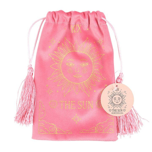 The Sun Vintage Tarot Velvet Drawstring Bag - Scents & Gifts UK