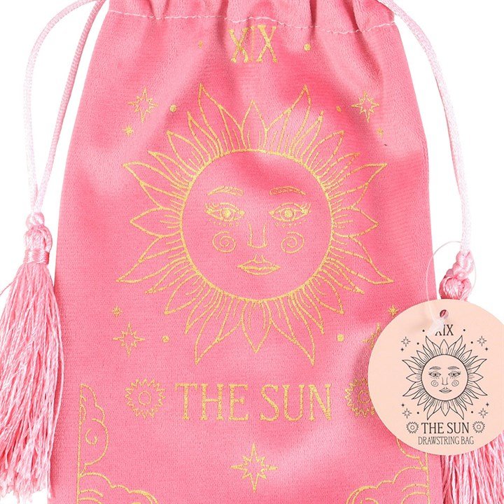 The Sun Vintage Tarot Velvet Drawstring Bag - Scents & Gifts UK