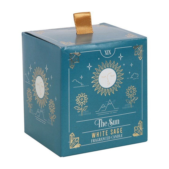 The Sun White Sage Tarot Candle - Scents & Gifts UK