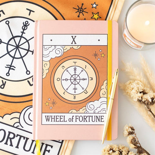 The Wheel of Fortune Vintage Tarot A5 Notebook - Scents & Gifts UK