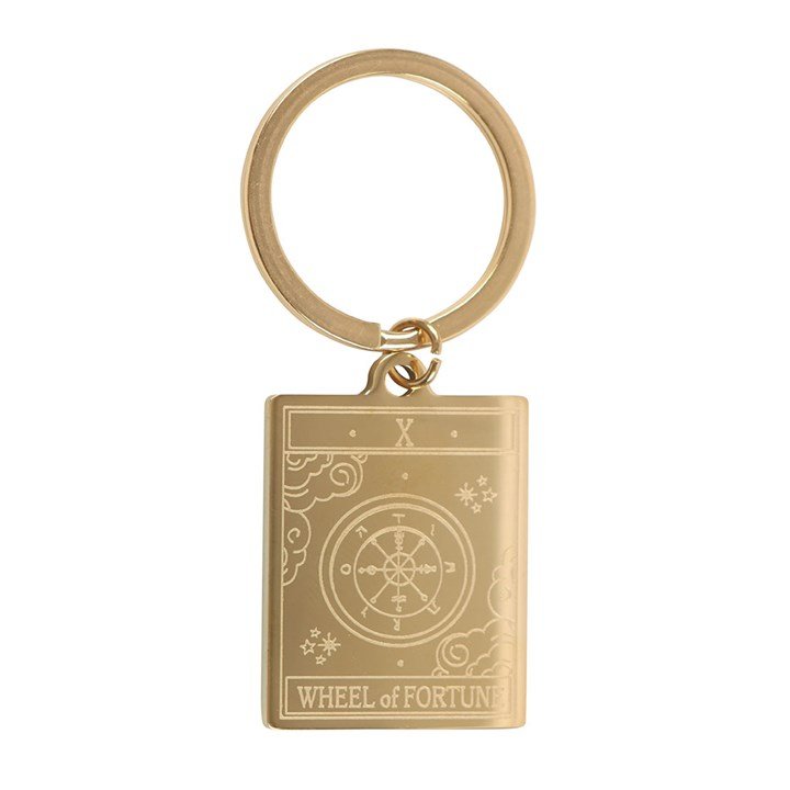 The Wheel of Fortune Vintage Tarot Keyring - Scents & Gifts UK