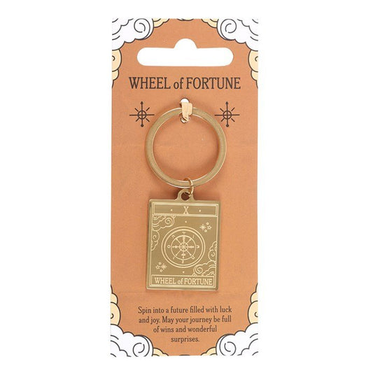 The Wheel of Fortune Vintage Tarot Keyring - Scents & Gifts UK