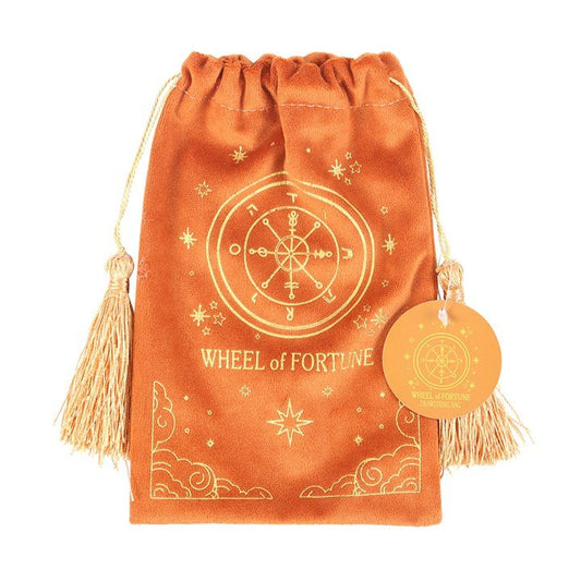 The Wheel of Fortune Vintage Tarot Velvet Drawstring Bag - Scents & Gifts UK