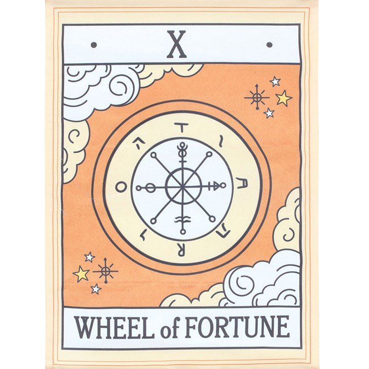 The Wheel of Fortune Vintage Tarot Wall Hanging - Scents & Gifts UK