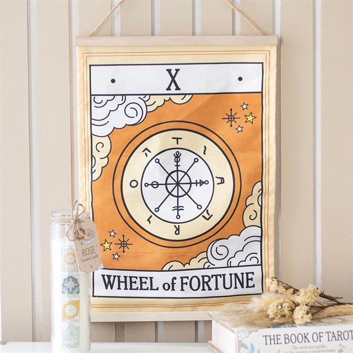 The Wheel of Fortune Vintage Tarot Wall Hanging - Scents & Gifts UK