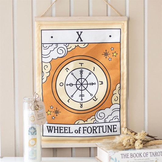 The Wheel of Fortune Vintage Tarot Wall Hanging - Scents & Gifts UK