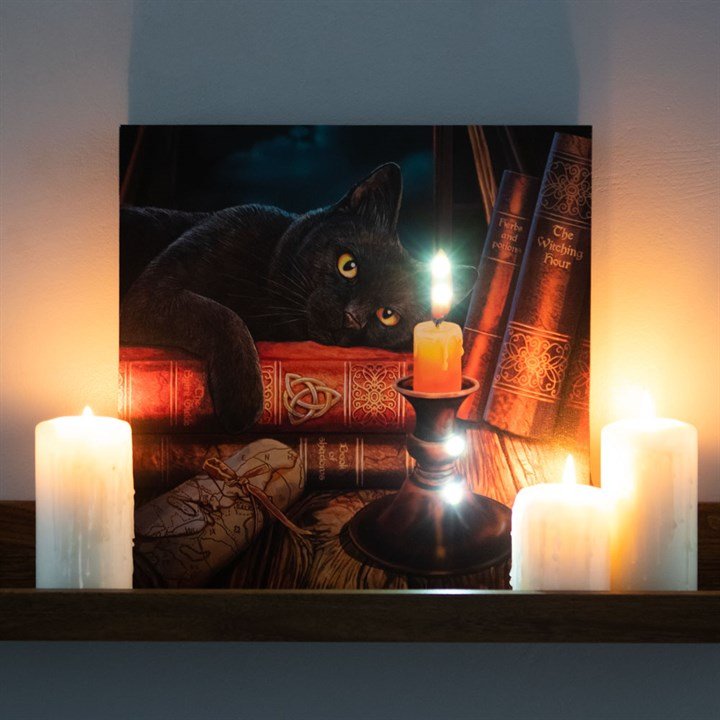 The Witching Hour Light Up Canvas Plaque by Lisa Parker - Scents & Gifts UK