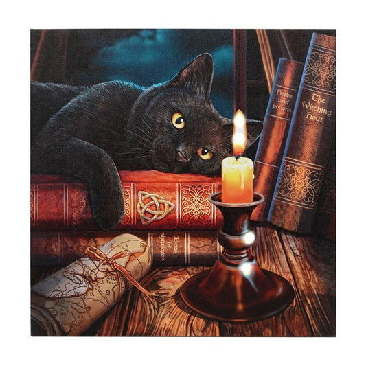 The Witching Hour Light Up Canvas Plaque by Lisa Parker - Scents & Gifts UK