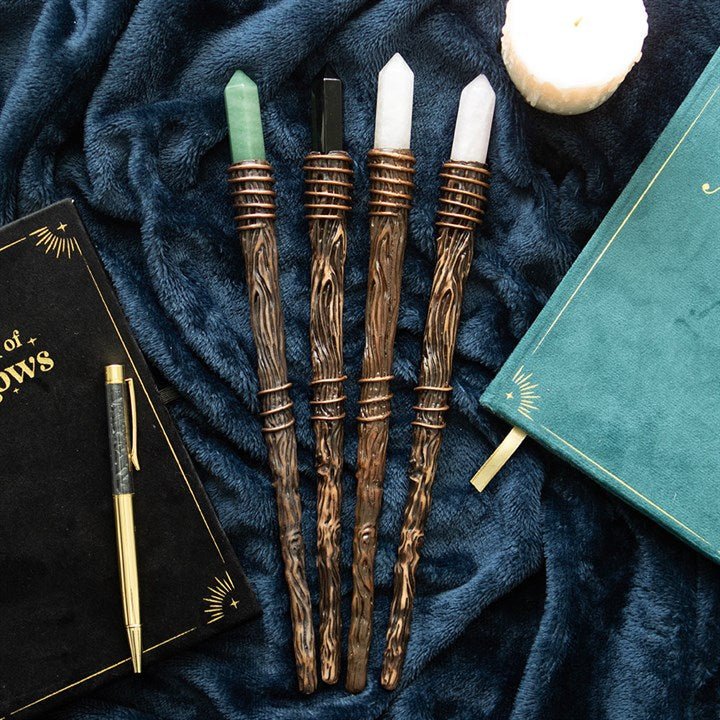 Thin Abundance Green Aventurine Crystal Wand - Scents & Gifts UK