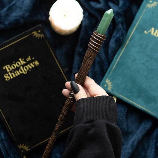 Thin Abundance Green Aventurine Crystal Wand - Scents & Gifts UK