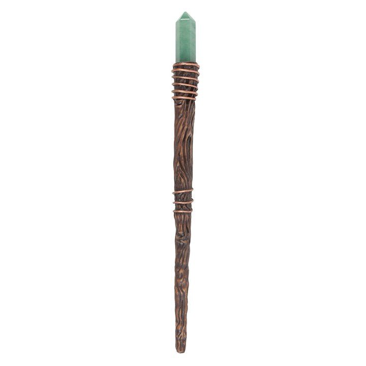 Thin Abundance Green Aventurine Crystal Wand - Scents & Gifts UK
