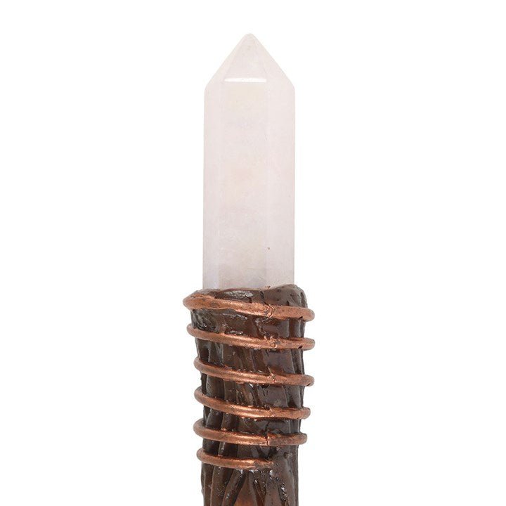 Thin Energy Clearing Aura Quartz Crystal Wand - Scents & Gifts UK