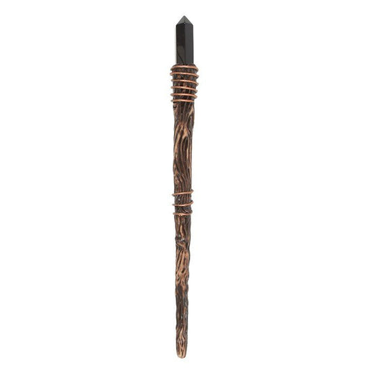 Thin Protection Black Obsidian Crystal Wand - Scents & Gifts UK