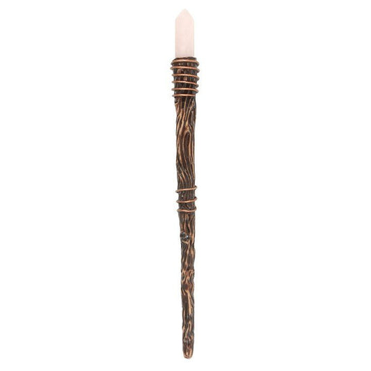 Thin Romance Rose Quartz Crystal Wand - Scents & Gifts UK
