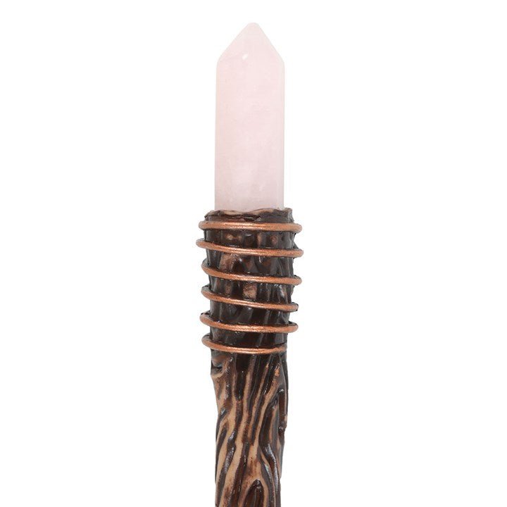Thin Romance Rose Quartz Crystal Wand - Scents & Gifts UK