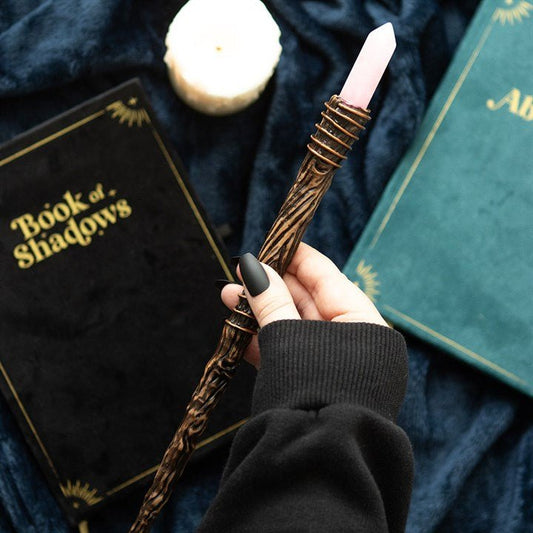 Thin Romance Rose Quartz Crystal Wand - Scents & Gifts UK