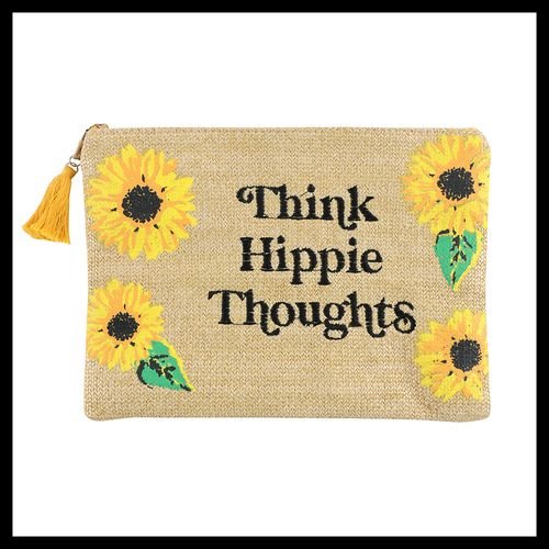 Think Hippie Thoughts Sunflower Makeup Bag - Scents & Gifts UK