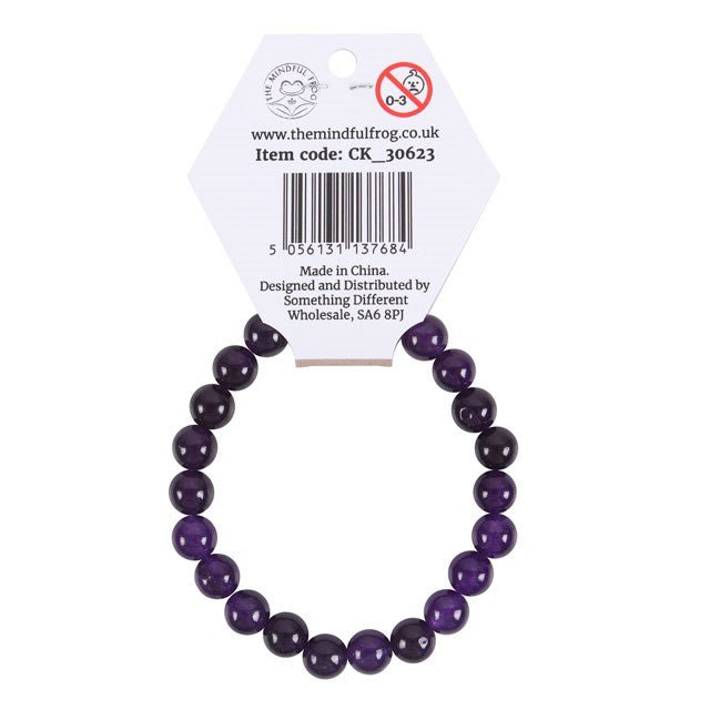 Third Eye Chakra Amethyst Gemstone Bracelet - Scents & Gifts UK