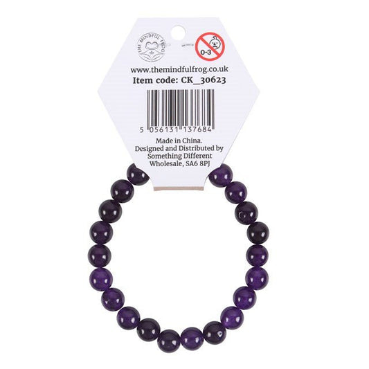 Third Eye Chakra Amethyst Gemstone Bracelet - Scents & Gifts UK