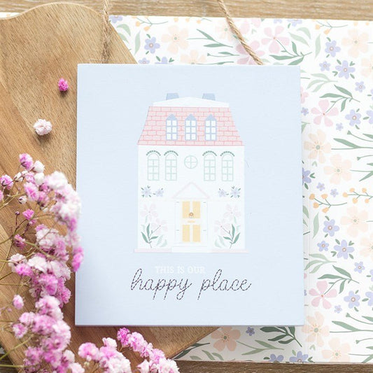 This Is Our Happy Place Pastel House Hanging Sign - Scents & Gifts UK