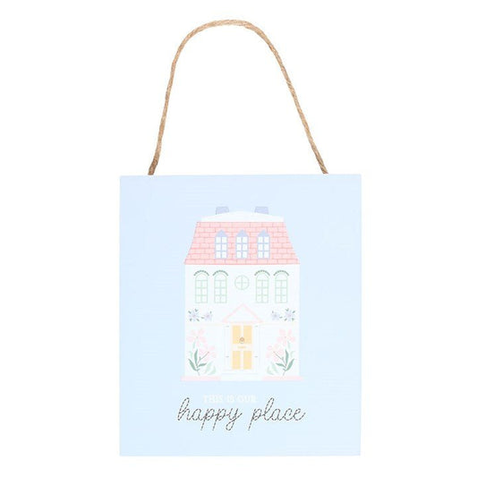 This Is Our Happy Place Pastel House Hanging Sign - Scents & Gifts UK