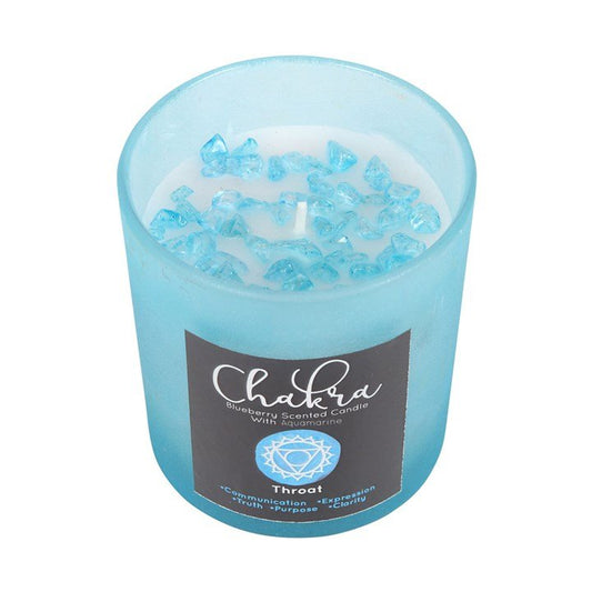 Throat Chakra Blueberry Fragranced Sodalite Candle - Scents & Gifts UK
