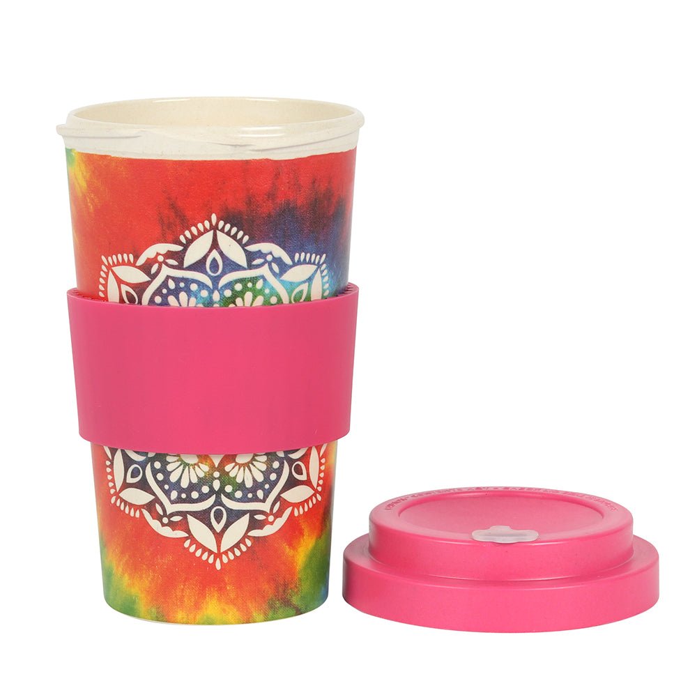 Tie Dye Mandala Bamboo Eco Travel Mug - Scents & Gifts UK