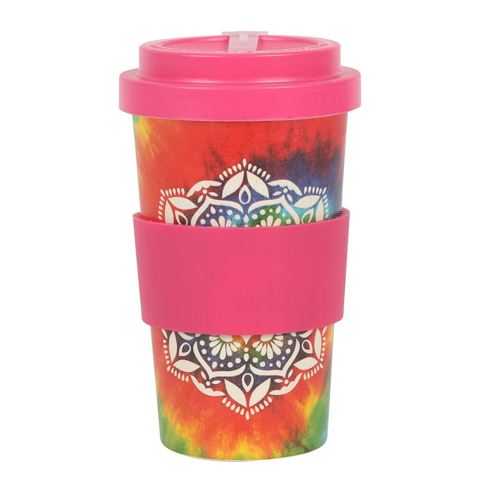 Tie Dye Mandala Bamboo Eco Travel Mug - Scents & Gifts UK